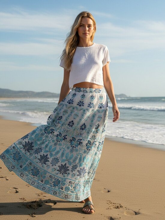 Soft Surroundings Dresses & Skirts - SOFT SURROUNDINGS Alexandria Embroidered Skirt